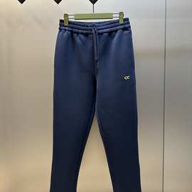 正确版本高品质G家新款饰贴饰针织休闲长裤时尚百搭男款卫裤