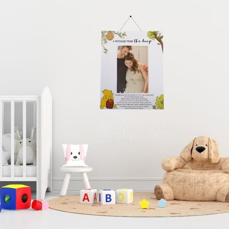 Venta caliente transfronteriza marco de fotos de madera lindo oso bebé foto conmemorativa marco de decoración de la habitación
