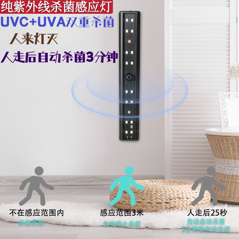 亚马逊热销紫外线杀菌灯家用旅行UV灭菌灯便携式手持紫外线消毒灯