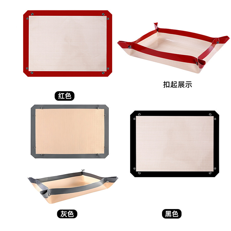Herramientas de pastelería antiadherente de grado alimenticio 40 * 60cm resistente a altas temperaturas botones de silicona a prueba de fugas esterilla de cocción de silicona image 7