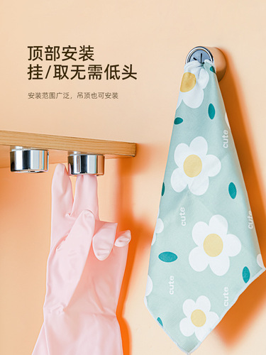 No punching dishcloth storage clip rag clip kitchen housework glove hook towel hanging rack hole clip wall hanging