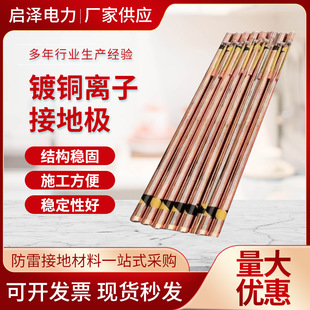 Copper-Plated Ion Grounding Electrode Vertical Electrolytic Copper-Coated Steel Grounding Material Ion Grounding Rod Ion Grounding Electrode Wholesale