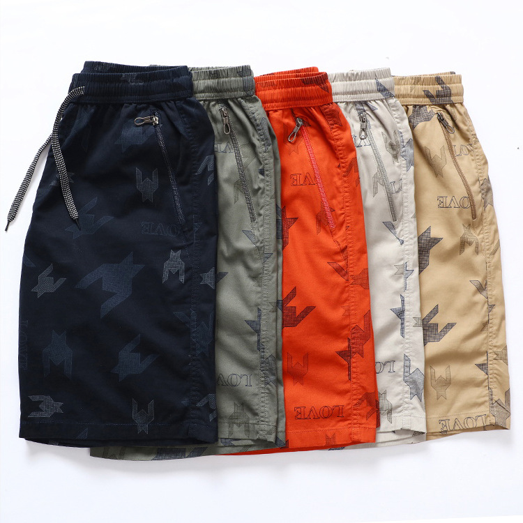 L - 6XL Pantalones cortos transfronterizos de verano de algodón, pantalones casuales al aire libre, pantalones sueltos de moda