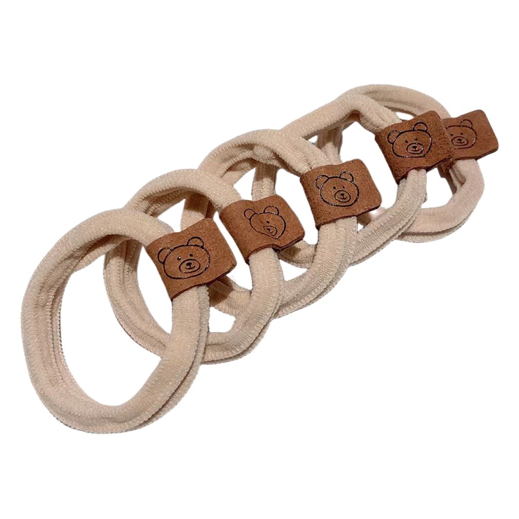 Internet celebridad alta elástica sin costura oso cabeza cuerda femenina corbata bola cabeza anillo de pelo gruesa banda de goma cabeza cuerda durable alta cola de caballo