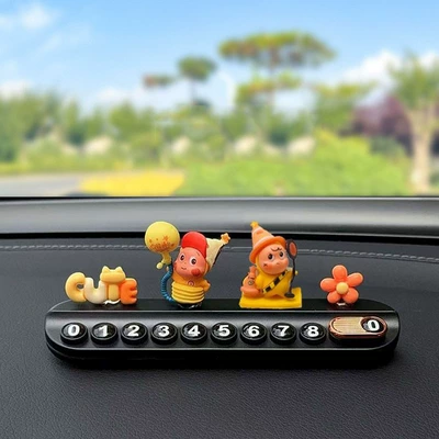 New Creative Car Interior Decorations, Star Dolls, Temporary Parking Number Plates, Moving Car Phone Number Plates (Nömrəli dayanma kartı) - c-you-are-awesome-angry-star-orange-blossom-black-aromatherapy-number-plate