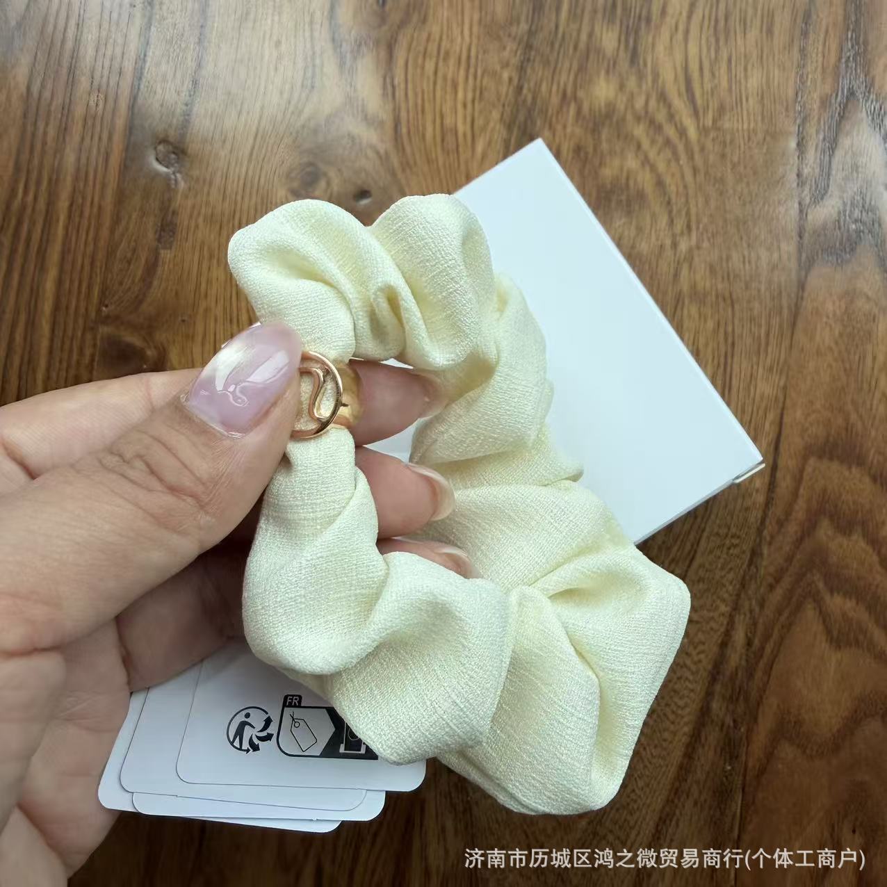 Lu's Chanel-Style Women's Logo Hair Tie, Yoga Sporty Ponytail Hair Rope, Fresh, Sweet, Simple, High Elasticity