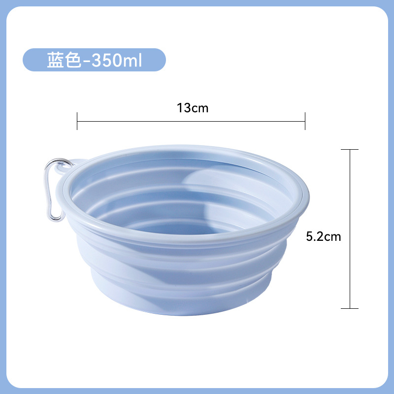 Color de perro macaron fuera de color sólido cuenco plegable Teddy perro fuera cuenco colgante gato cuenco para beber cuenco para mascotas