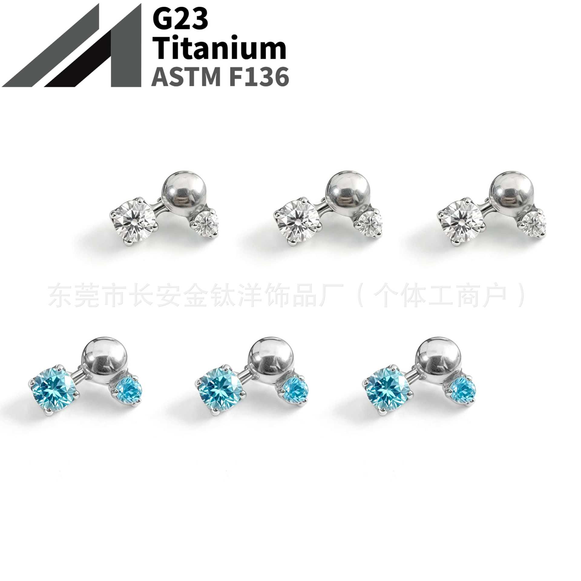 16G labret stud size and finish detail