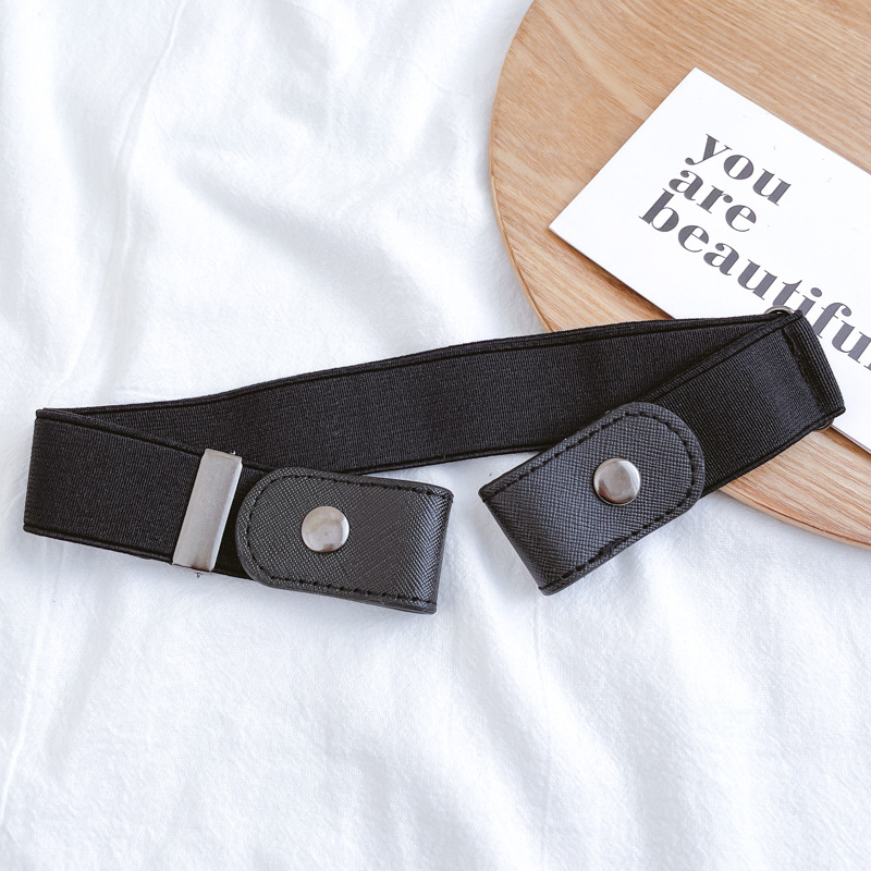 Cinturón invisible sin costuras pantalones perezosos elásticos cinturón de jeans pantalones de hombre de mujer cintura apretada artefacto Mujer