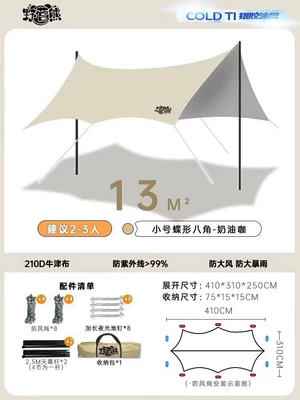Avtomobil yan çətirləri Tent Sunshade Sun Protection - 410310-silver-coated-canopy-see-description-for-size