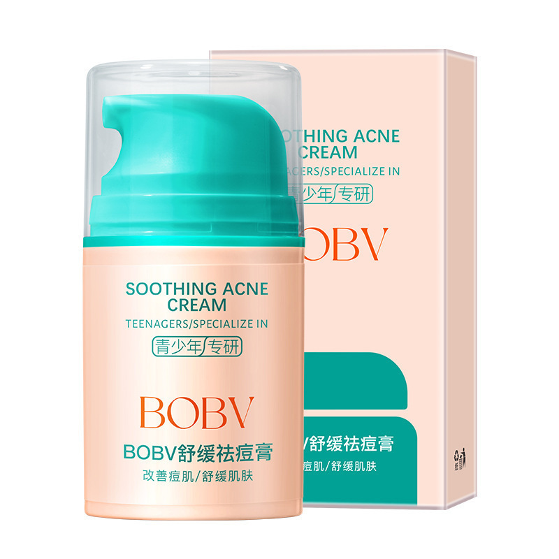 BOBV 鎮静抗ニキビクリーム、ニキビ跡を軽減、さわやか、オイルコントロール、保湿、ティーンエイジャー向けの特別な抗ニキビクリーム、すぐに発送可能|undefined