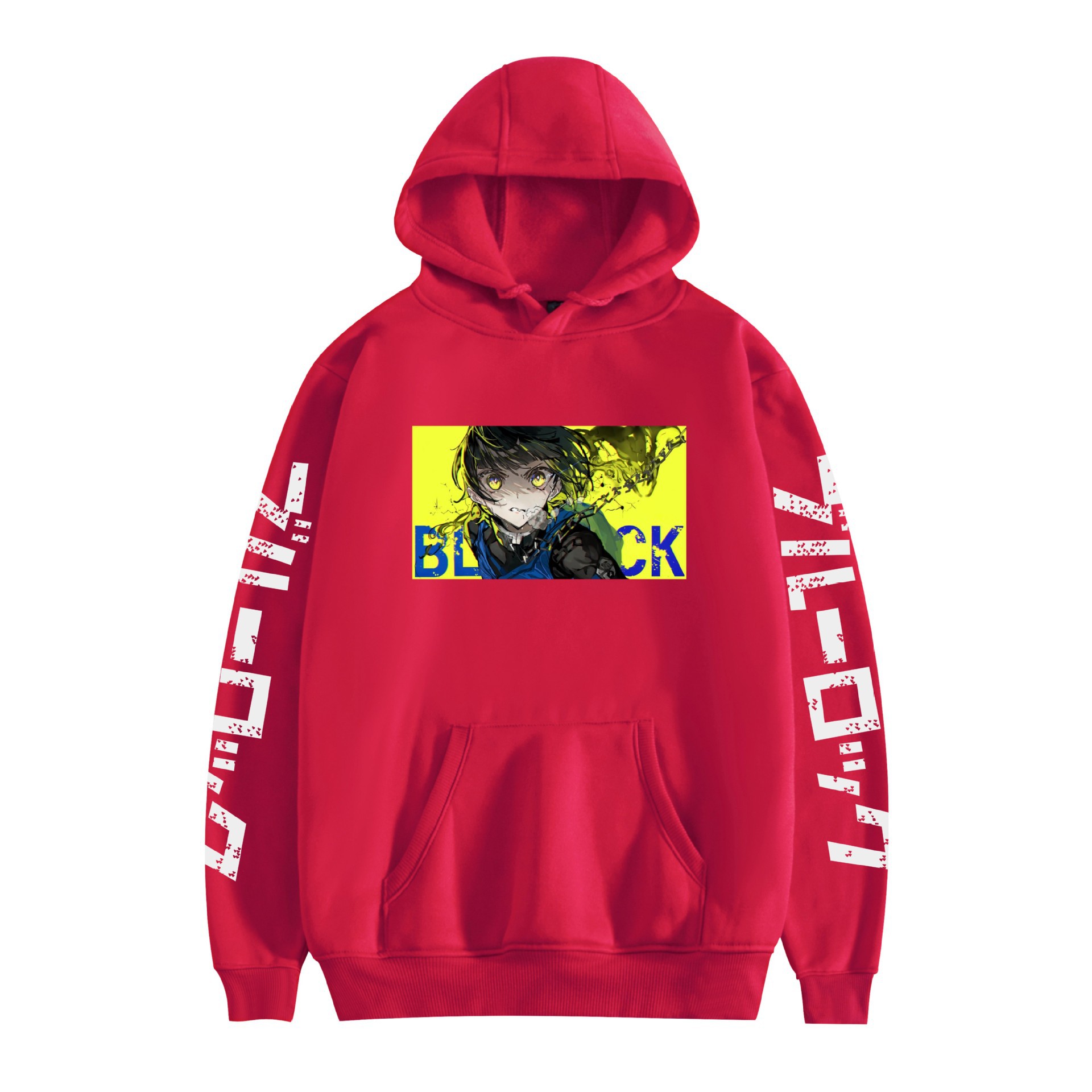 Transfronterizo nuevo estilo BLUE LOCK azul prisión animación periférico hombre suéter con capucha suelto suéter casual mujer