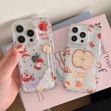 珠珠波点苹果流沙适用苹果16promax手机壳iphone13新款15pro女款