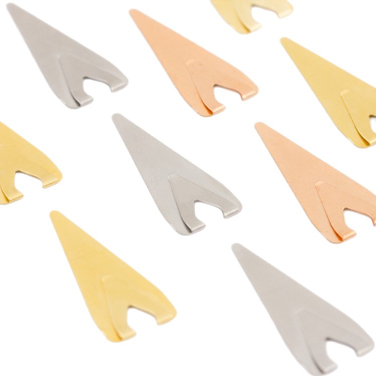 Metal hueco marcador posicionamiento marca marcador clip diario vintage latón página clip mini creativo pequeño clip de etiqueta