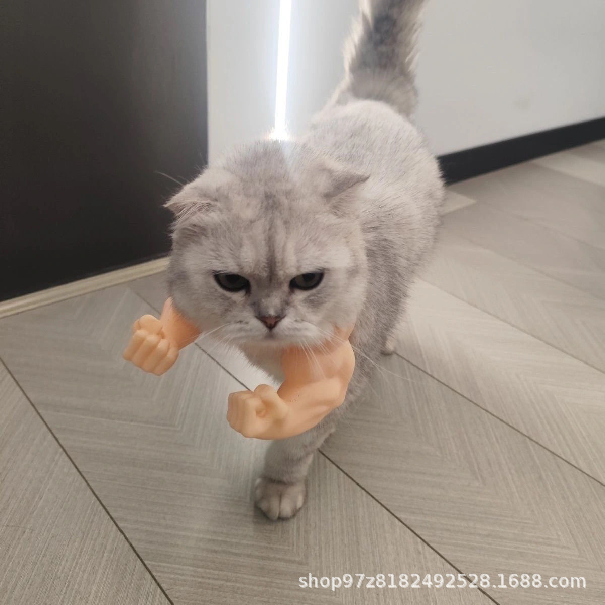 クロスボーダー-クリエイティブグリーンジャイアントアーム3Dプリントパロディペット小道具ホルターネックハルクアーム