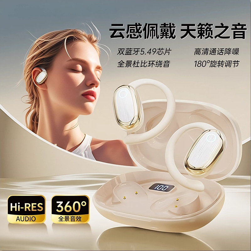 Tiktok and Pinduoduo's Best-Selling Berlin Sound Gt528 Ows Open-Ear Wireless Bluetooth Earphones with Ear Hooks