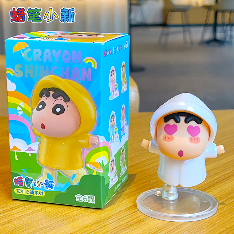 本物のクレヨンしんちゃんアニメトレンディなデスクトップ車の装飾品オフィスかわいいホーム漫画装飾ブラインドボックス|undefined