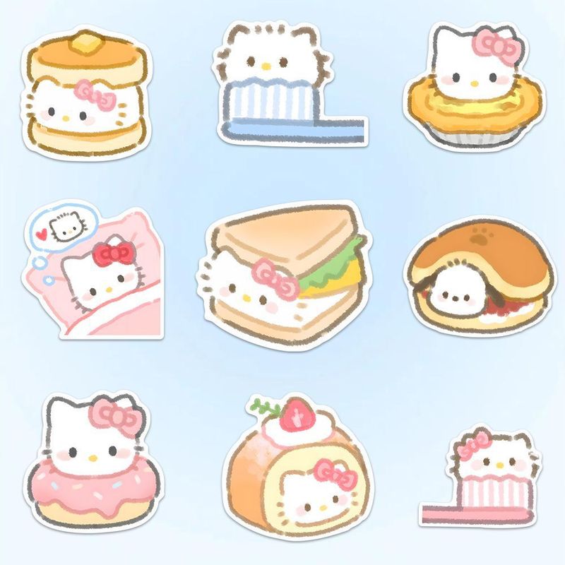 爆款卡通可爱Q版软糯hellokitty贴纸凯蒂猫ins高颜值diy|undefined