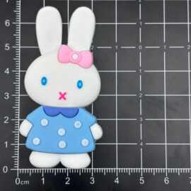 PVC可爱米菲兔紫色软胶饰品洞洞鞋冰箱贴手机壳奶油胶DIY配件贴片