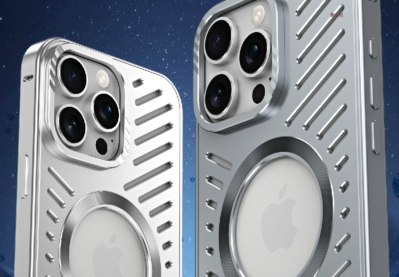 Ốp lưng điện thoại tản nhiệt từ tính chống rơi cho iPhone 13–16 Pro Max — [Màu đen xám băng giá★Tản nhiệt tiêu chuẩn từ tính], 【Băng giá màu bạc★Tản nhiệt tiêu chuẩn từ tính], 【Màu xám titan băng giá★Tản nhiệt tiêu chuẩn từ tính] chi tiết 4