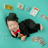 Children's photography props suitable for photo sessions for new born, boy's clothing, monopoly
