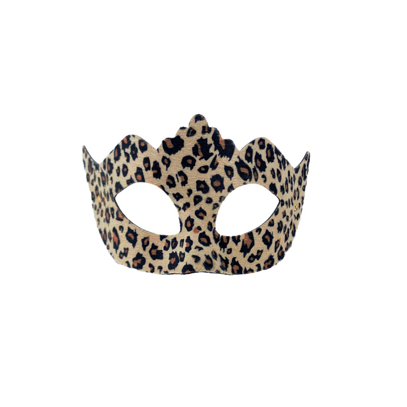 Halloween máscara de gato de leopardo máscara de baile máscara de disfraz media cara negro máscara de ojos sexy máscara de leopardo carnaval