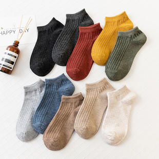 Socks women's socks spring and summer versatile simple short sweat-absorbent low-top student retro autumn ankle socks short ins