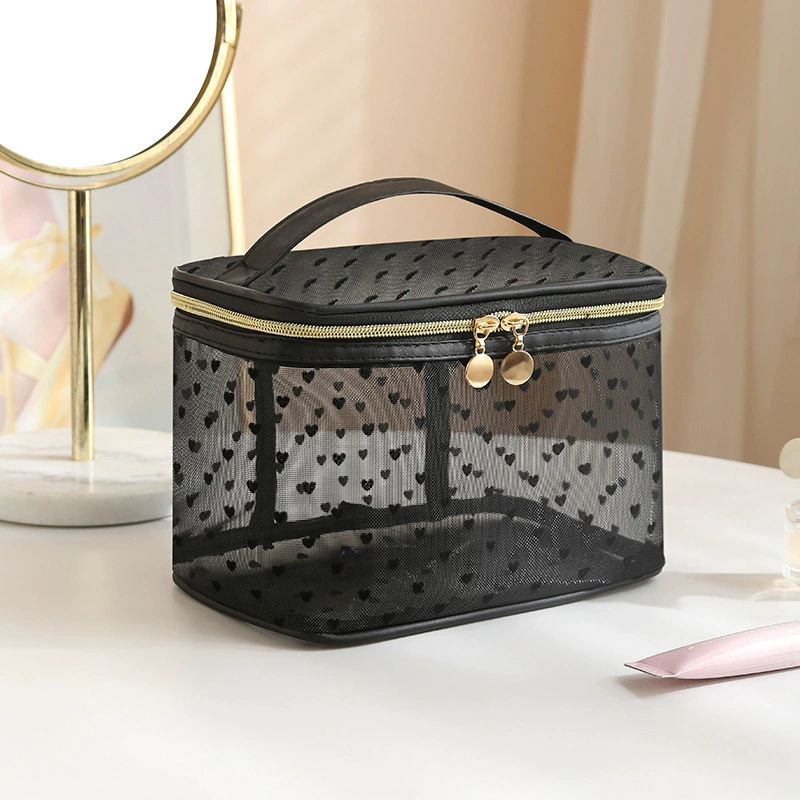 Handheld cosmetic bag, capacious organizer bag