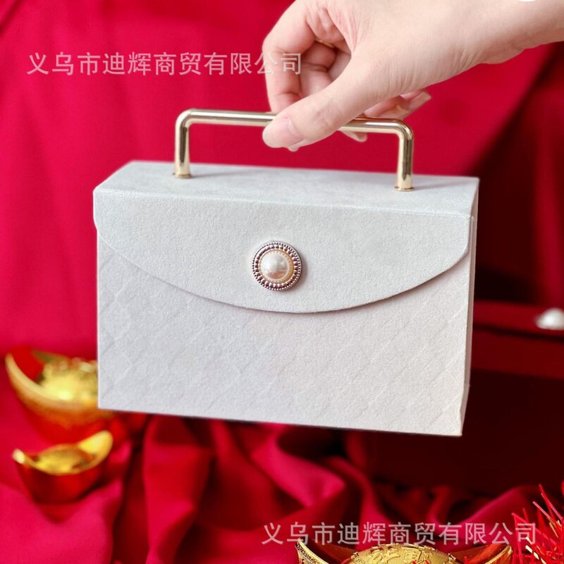 丝绒翻盖结婚喜糖盒空盒伴娘伴手礼盒送礼节日礼盒婚庆喜糖盒送礼|undefined