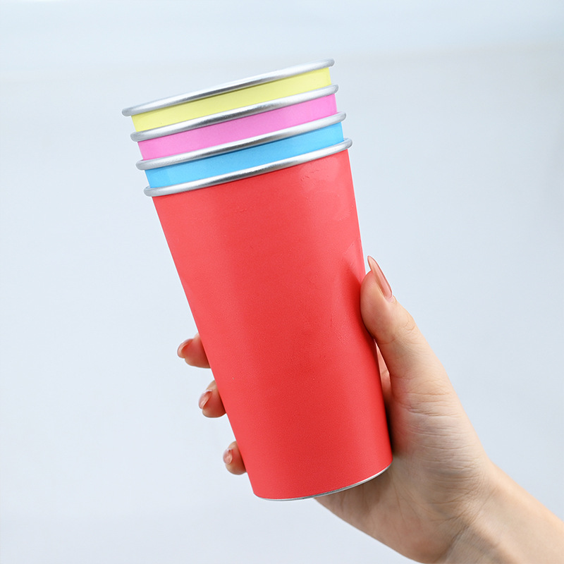 Taza de aluminio de color degradado en frío, cola, bebida fría, taza de cerveza, taza de metal, taza de aluminio portátil para exteriores 470m transfronterizo