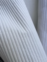 韩国进口面料20支水洗棉加棉竖条棉布料服饰箱包diy手作布1.5条