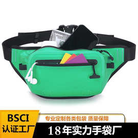 工厂生产热压防水腰包牛津布覆膜腰包户外运动手机零钱收纳胸包新