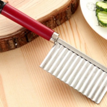 Multi-Función de cortador de verduras ondulado cortador de patata de acero inoxidable cortador de tira de patatas fritas cuchillo