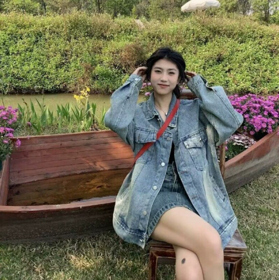 2026 Spring and Autumn New American Retro Style Casual Versatile Denim High Street Jacket for Petite Women