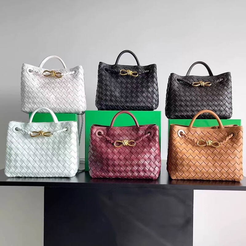 Cross-Border Bv Bow-Knot Woven Bag New Style Metal Rope Knot Genuine Leather Woven Shoulder Bag Large Capacity Retro Crossbody Handbag