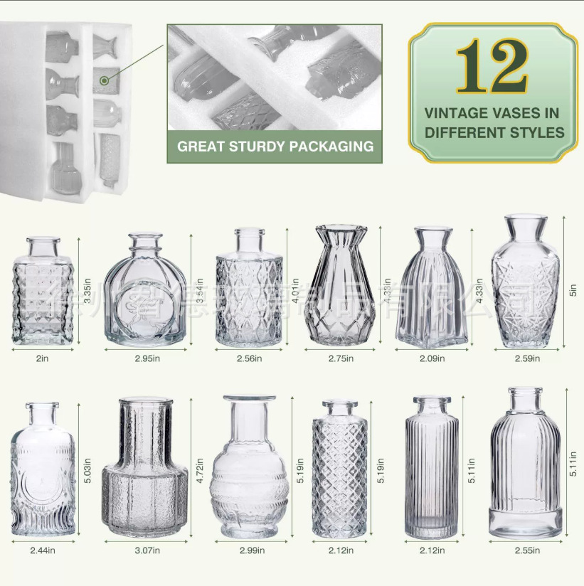 Juego de 12 piezas transparente.