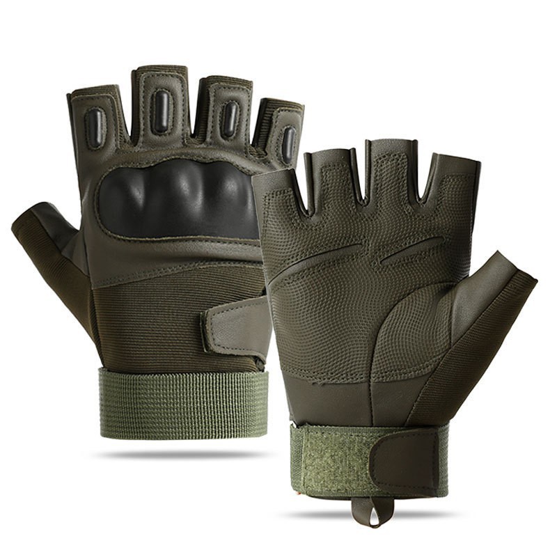 Guantes tácticos transfronterizos para hombres y mujeres al aire libre ZS - 001 entrenamiento deportivo de protección de medio dedo al aire libre fanáticos militares especiales montar