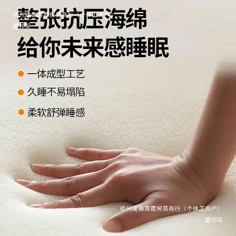 厚みのあるマットレス家庭用ソフトクッション学生寮畳スポンジマットシングルベッド折りたたみ低反発マット|undefined