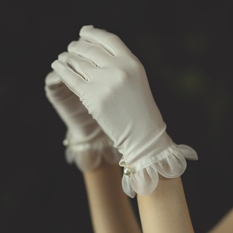 Femmes Élégant Dame De Mariée Couleur Unie Gants 1 Jeu display picture 3