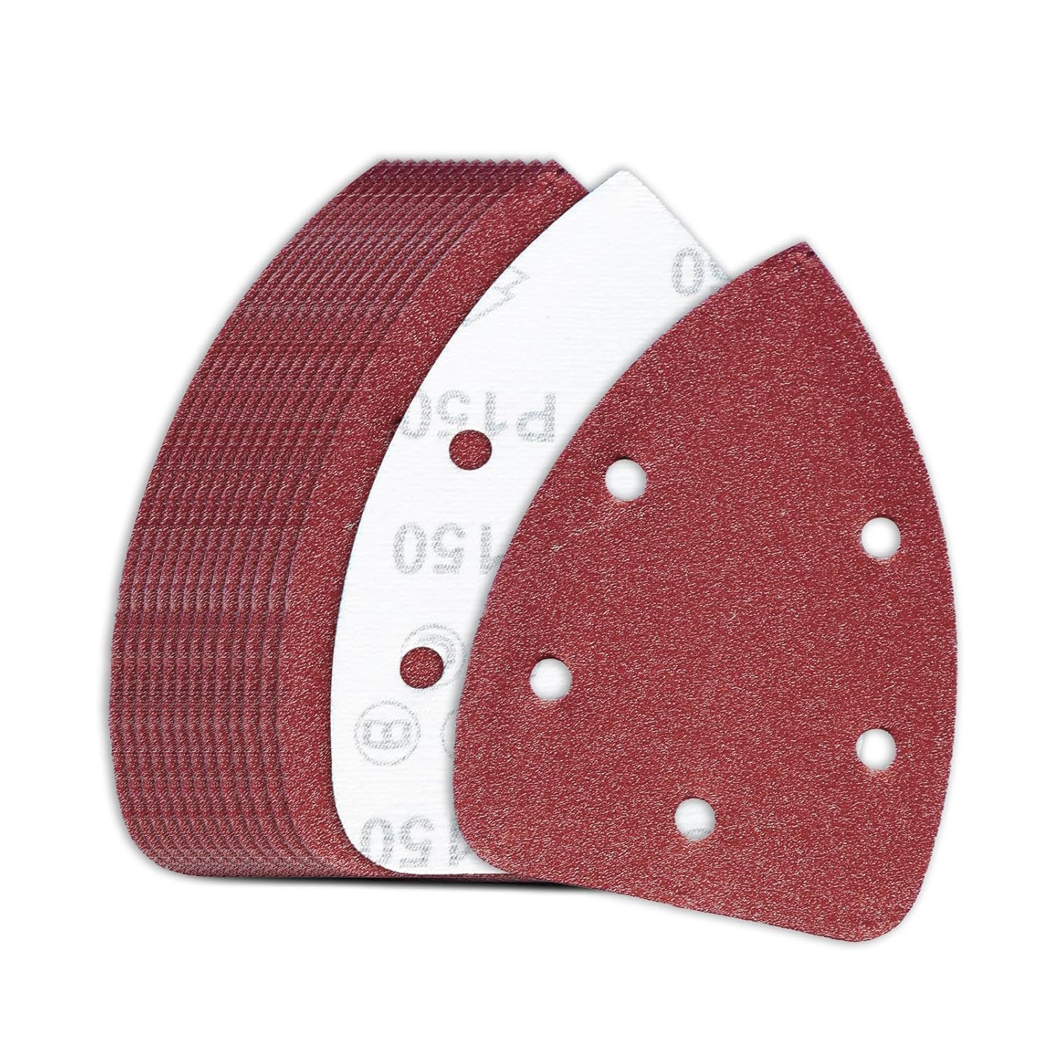 Triángulo flocado papel de lija 140*90/100 cepillado en forma de melocotón pulido y pulido papel de lija autoadhesivo conjunto transfronterizo