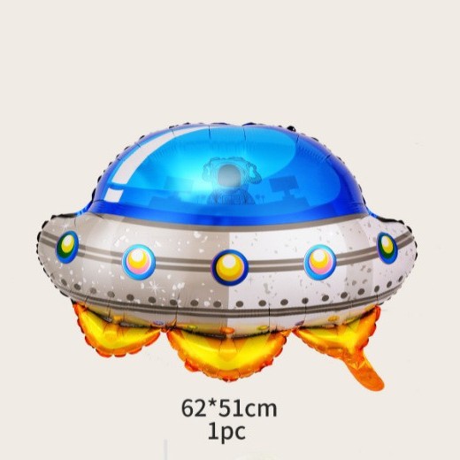 Tema de dibujos animados cumpleaños infantil astronauta nave espacial cohete película de aluminio globo de ciencia ficción diseño globo decorativo