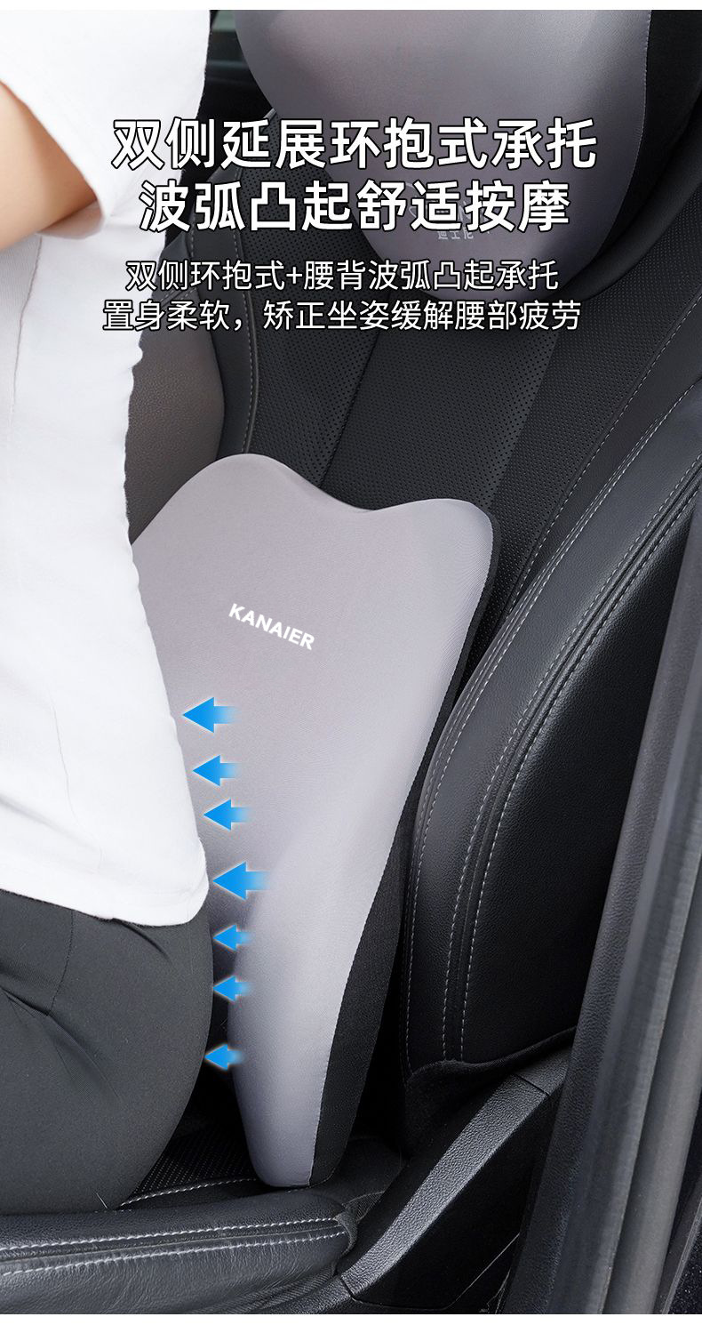 Car Headrest and Lumbar Support Memory Foam Lumbar Cushion Neck Pillow Universal for All Seasons Backrest Car Support Lumbar and Neck Protection