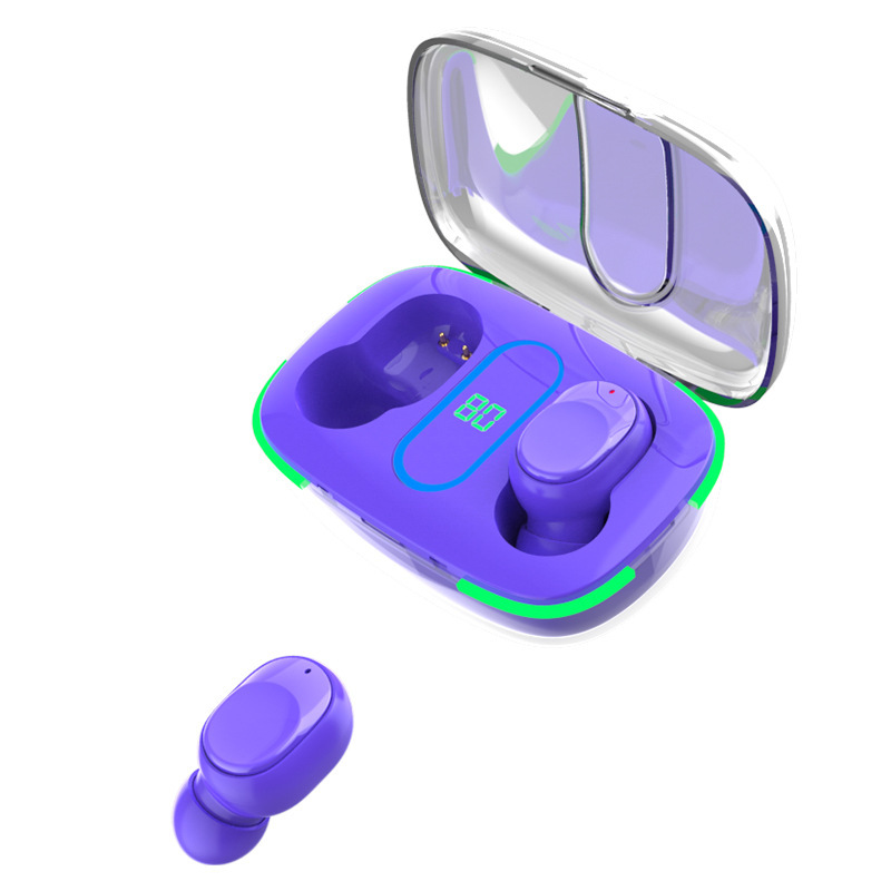 Transfronterizo nuevo Y90 auricular Bluetooth inalámbrico pantalla digital transparente almacén diseño cuatro colores opcional de una sola pieza de entrega