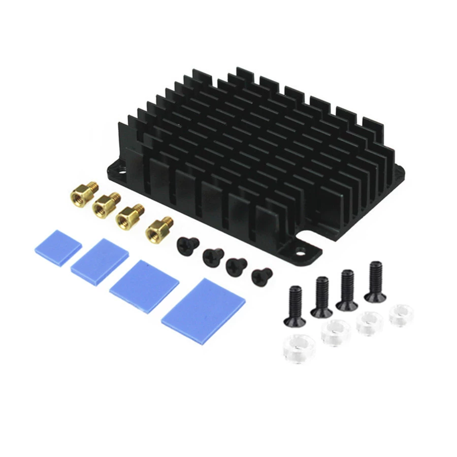 Промышленный радиатор-охладитель для модуля вычислений Raspberry Pi CM4CM5, базовый корпус с вентилятором