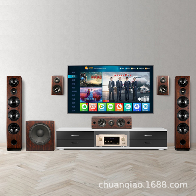 Chqiao フロアスタンド 5.1 ホームシアター サラウンド サウンド リビング ルーム Bluetooth ハイパワー KTV サブウーファー スピーカー|undefined