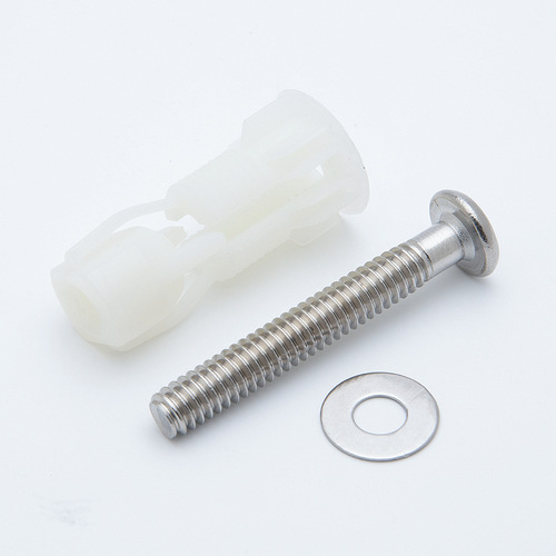 Cross-border nylon expansion screw toilet cover bolt accessories set toilet lid with raw rice expansion plug