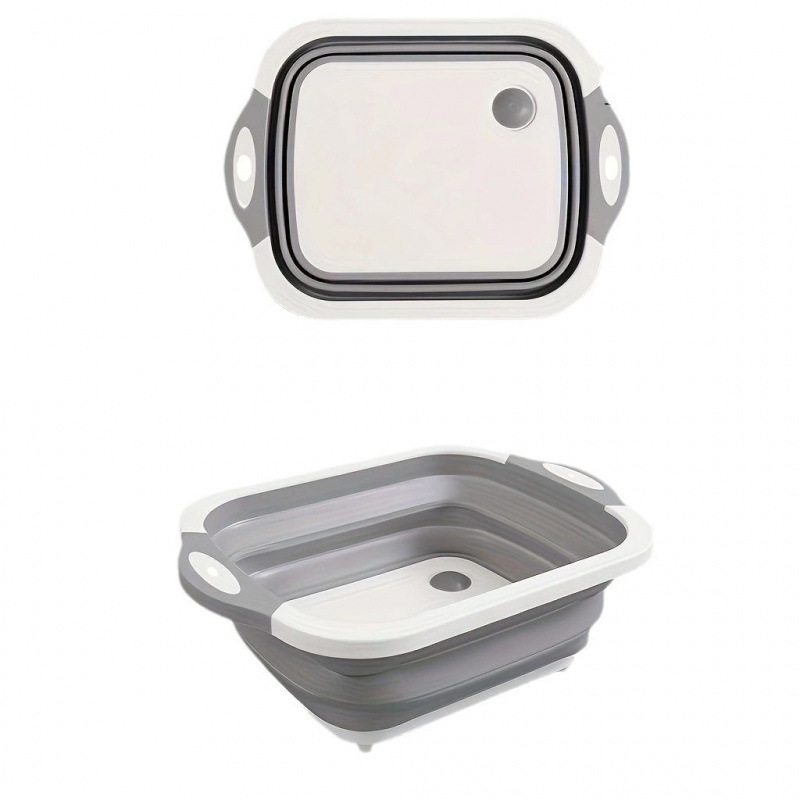 3 - en - 1 multifuncional tablero de verduras plegable tablero de corte de plástico tablero de verduras portátil tablero de corte de verduras lavabo de verduras