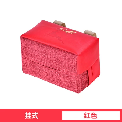 creative car sunroof hanging tissue – Car tissue box/set - leather-deer-red-hanging-type