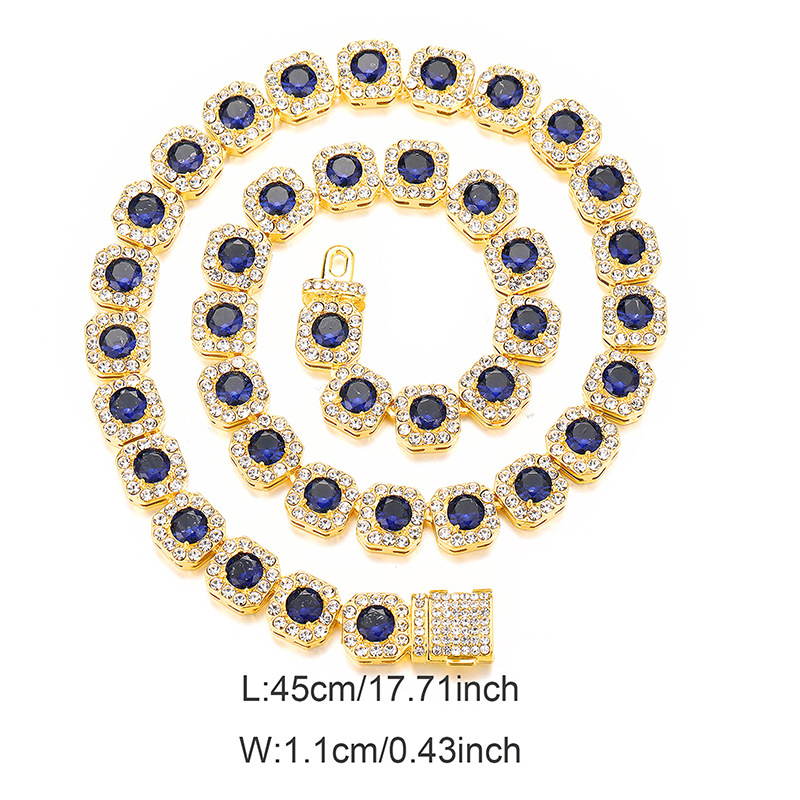 Fashion Geometric Alloy Inlay Rhinestones Unisex Necklace 1 Piece