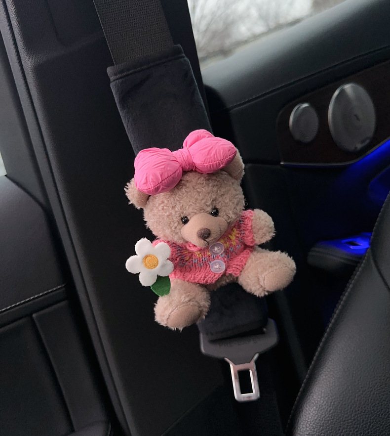 Car seat belt shoulder pad cute cartoon safety belt protective cover extended car interior decoration net red women